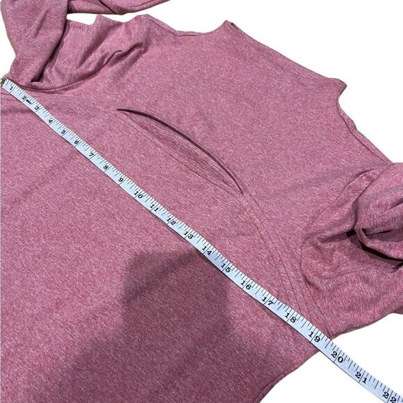 Express mock neck cut out long sleeve body suit mauve thong size XL - Picture 10 of 14